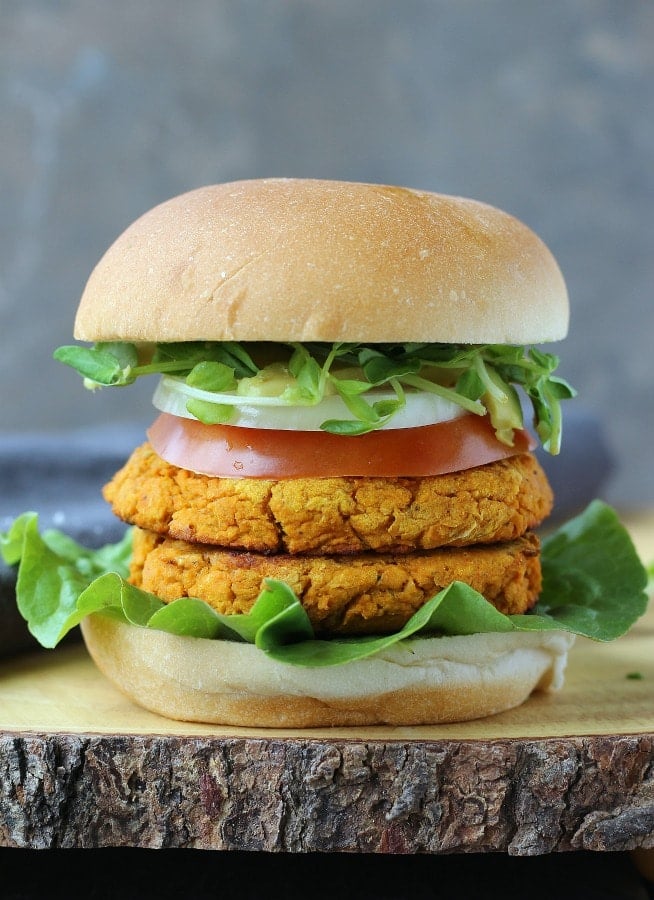 The tastiest veggie burger you will ever eat! Flavored with spices, hot sauce and earthy ingredients to make you insanely satisfied! gardeninthekitchen.com 