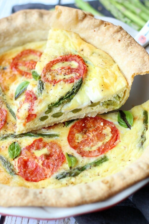 Roasted Tomato and Asparagus Quiche