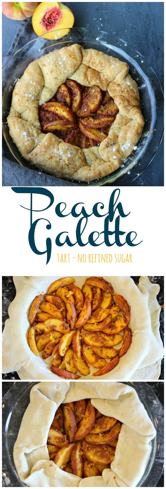 This peach galette in rustic tart baked in a buttery flaky pastry is everything you've always wanted. Few ingredients and no refined sugars, this doesn't get any better! gardeninthekitchen.com 