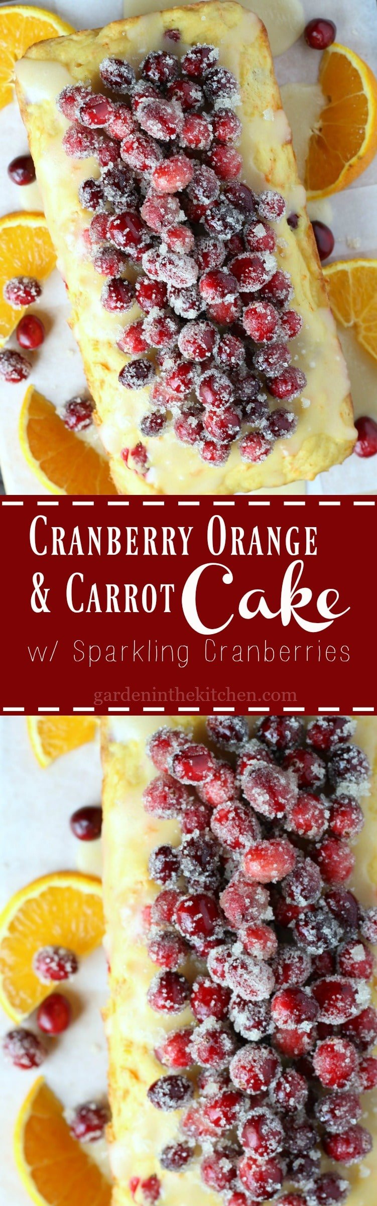 Cranberry Orange Carrot Cake | gardeninthekitchen.com