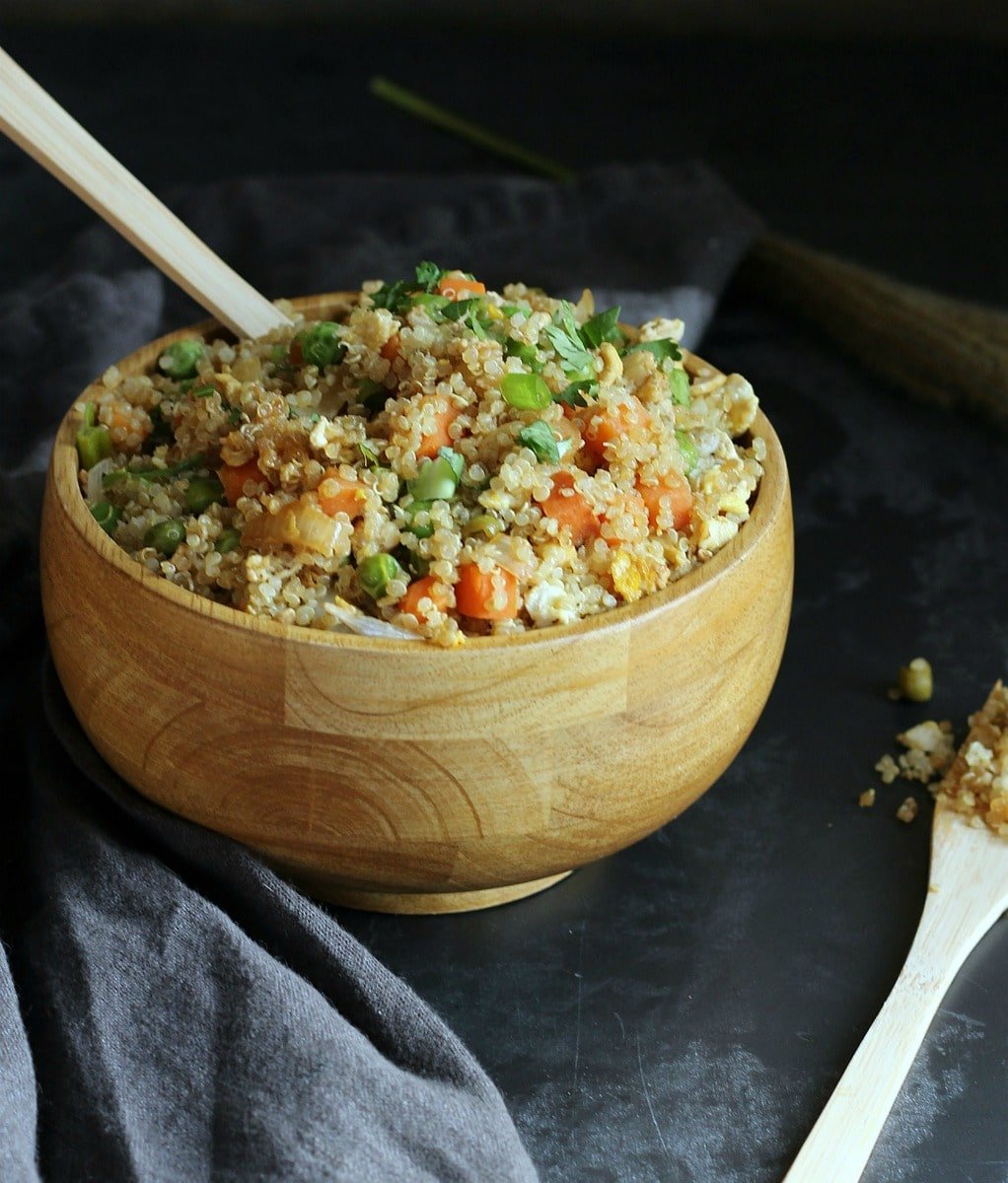 HEALTHY Quinoa Fried Rice | gardeninthekitchen.com
