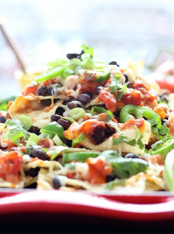 Sheet Pan Spicy Nachos | gardeninthekitchen.com