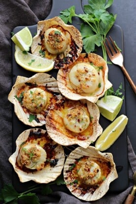 Baked Sea Scallops in Shells | gardeninthekitchen.com