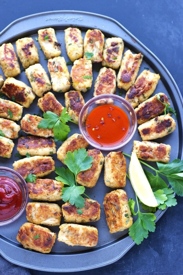 Garlic & Cheese Breakfast Cauliflower Tots