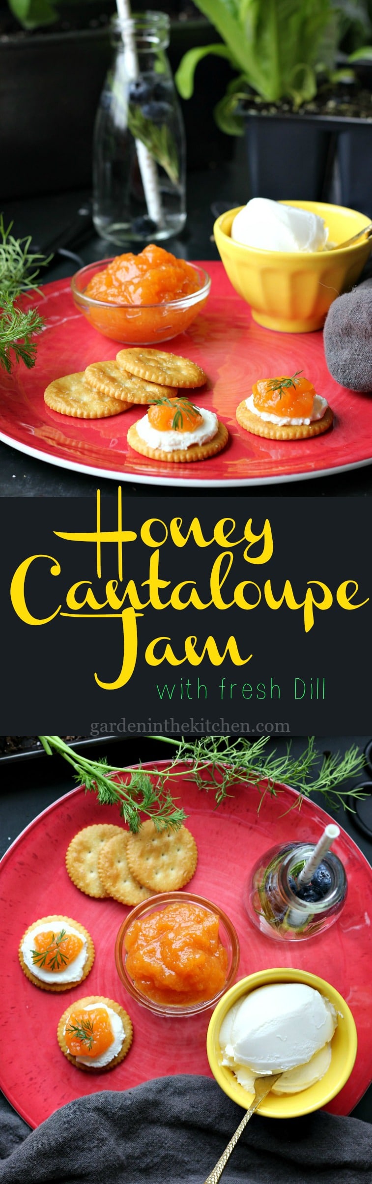 Honey Cantaloupe Jam with Fresh Dill