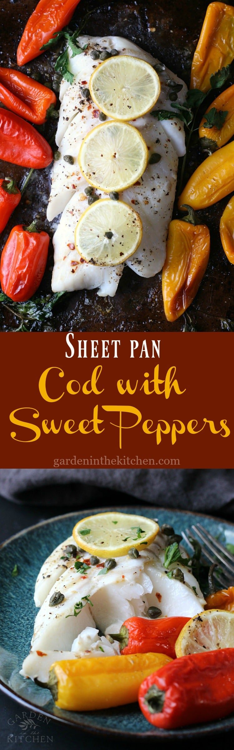 Sheet Pan Cod with Sweet Peppers