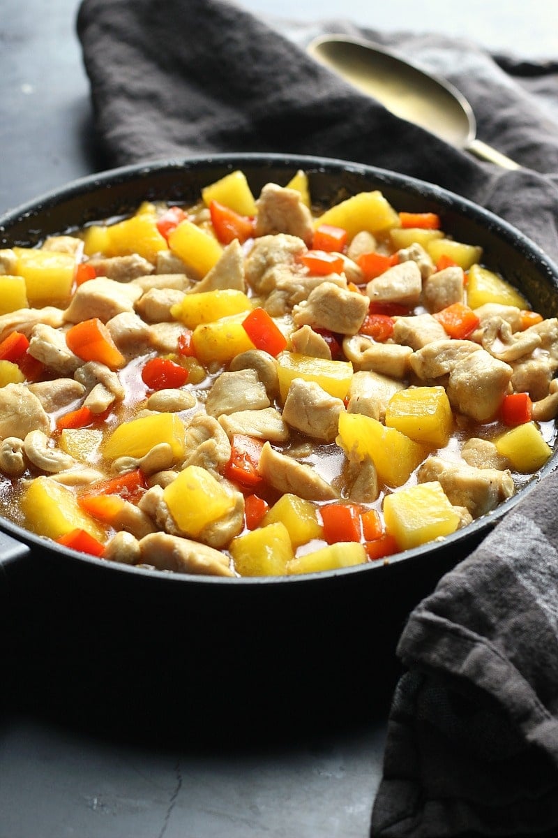 Low Carb Healthier Chinese Cashew Pineapple Chicken