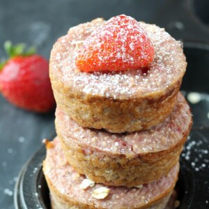 Healthy Strawberry Banana Oatmeal Muffin