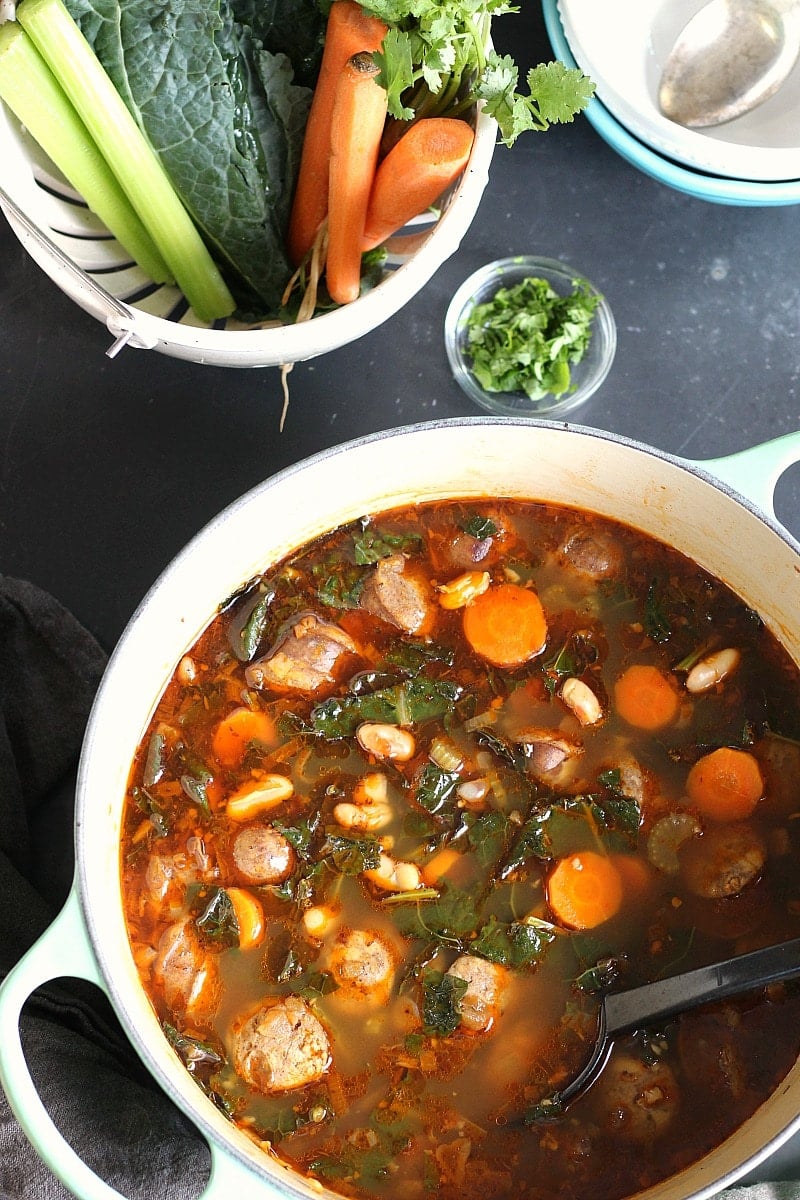 Cannellini Sausage Kale Soup | Garden in the kitchen