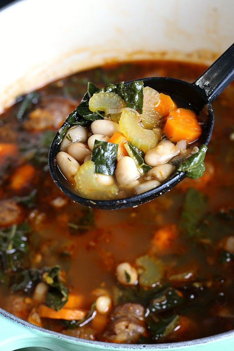Cannellini Sausage Kale Soup | Garden in the kitchen