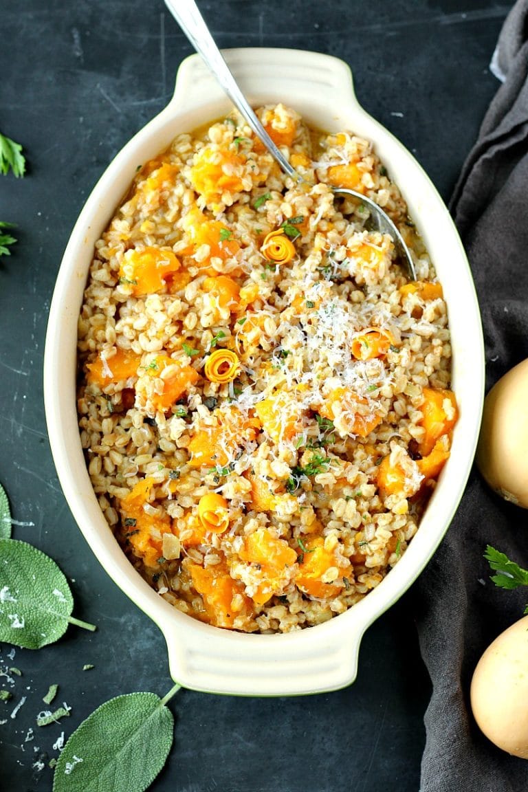 Butternut Squash Farro Risotto | Garden in the Kitchen