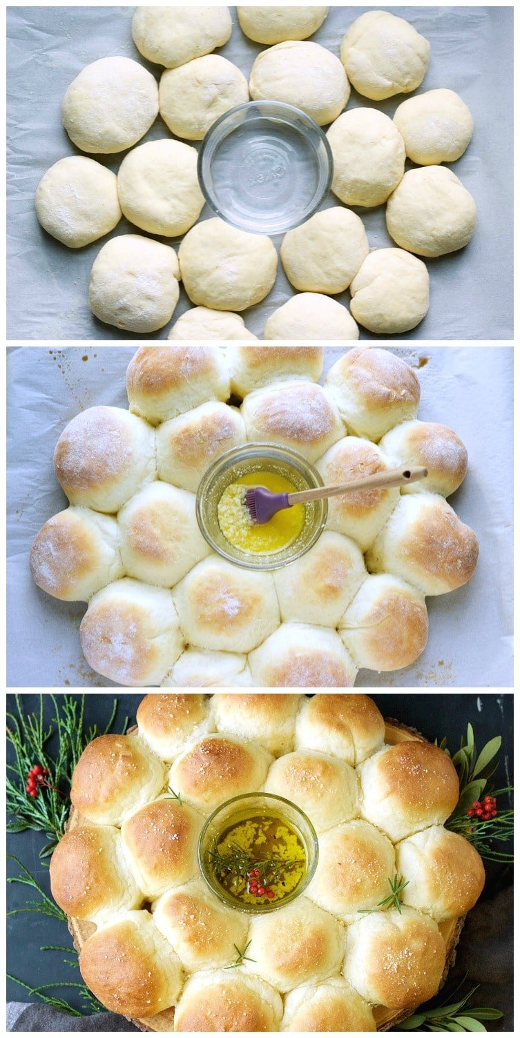 Garlic Parmesan Bread Wreath | Garden in the Kitchen 
