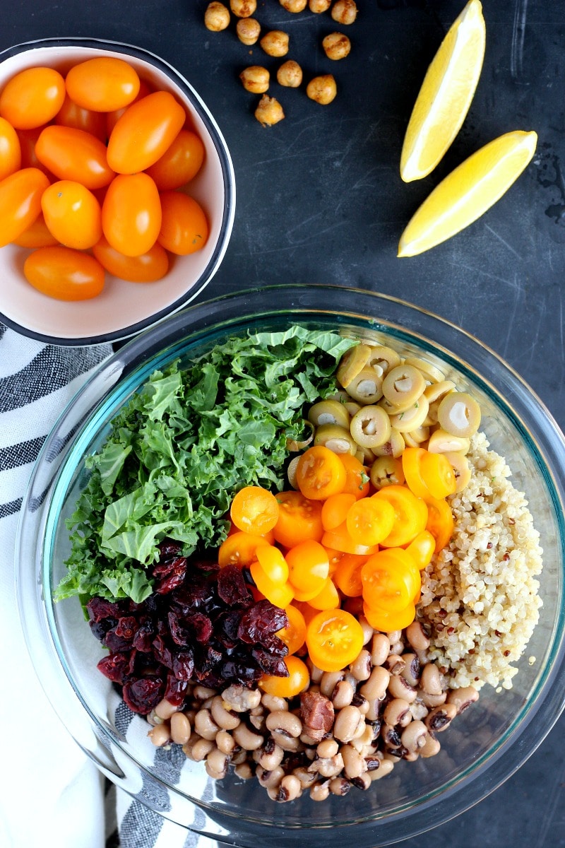 Black Eye Pea Salad with Quinoa + Kale! | Garden in the Kitchen 
