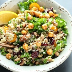 Black Eyed Pea Salad with Quinoa + Kale! | Garden in the Kitchen