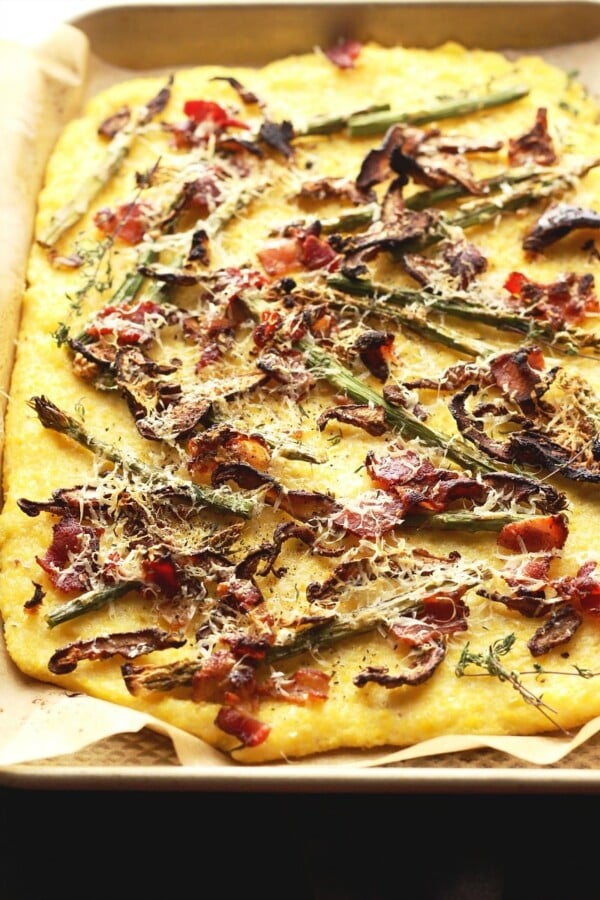 Polenta Crust Roasted Veggie Pizza | Garden in the Kitchen