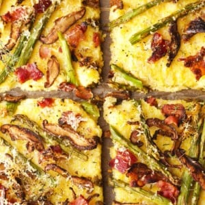 Polenta Crust Roasted Veggie Pizza | Garden in the Kitchen