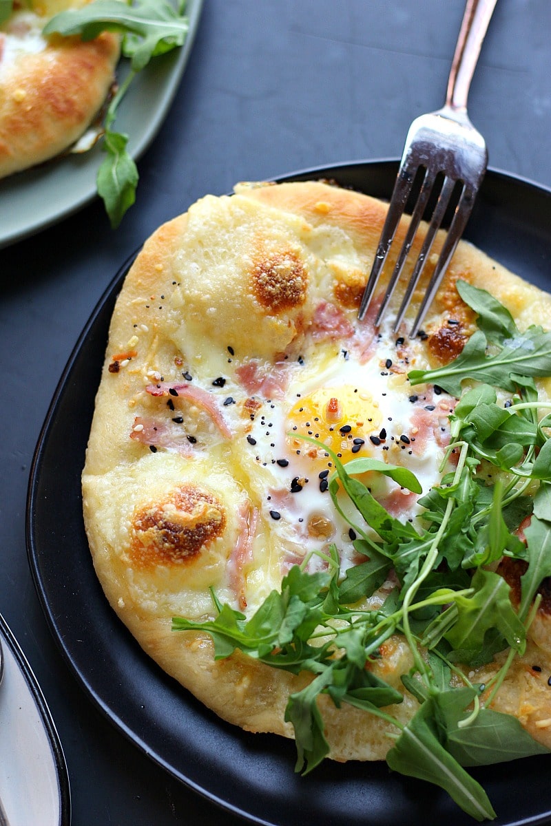 Ham Egg Cheese Breakfast Pizza