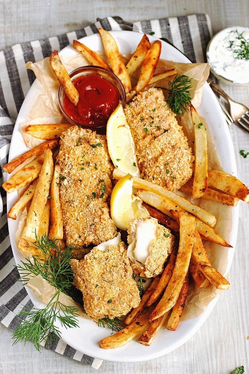 Oven Baked Fish and Chips 