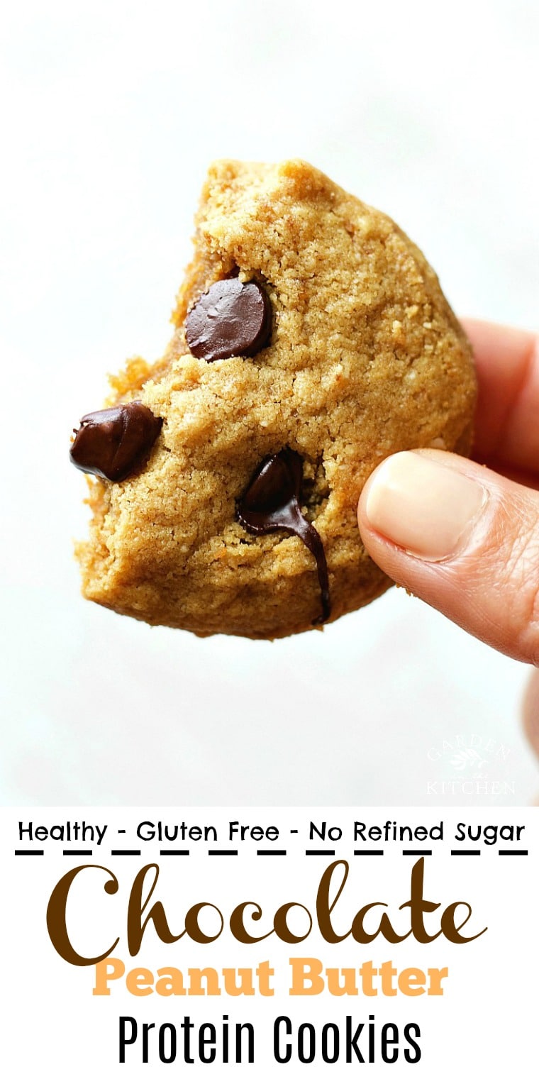 HEALTHY Gluten-Free Chocolate Chip Peanut Butter Protein Cookies