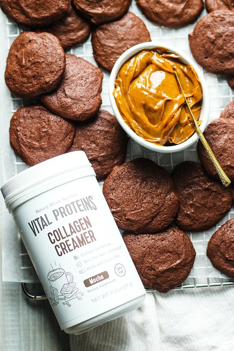 Cookies with a bottle of Vital Proteins Collage Creamer