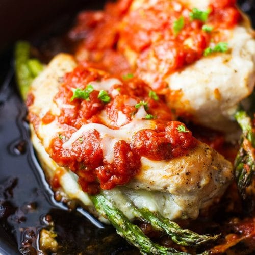 Baked Parmesan Chicken {asparagus Stuffed} 