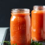 tomato sauce from fresh tomatoes with skins