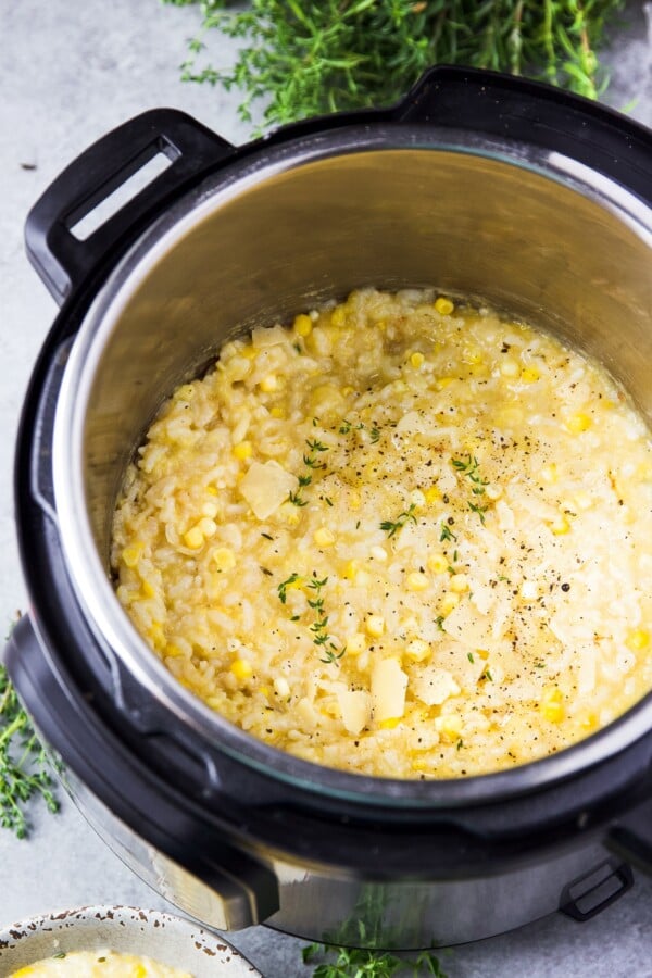 instant pot corn risotto