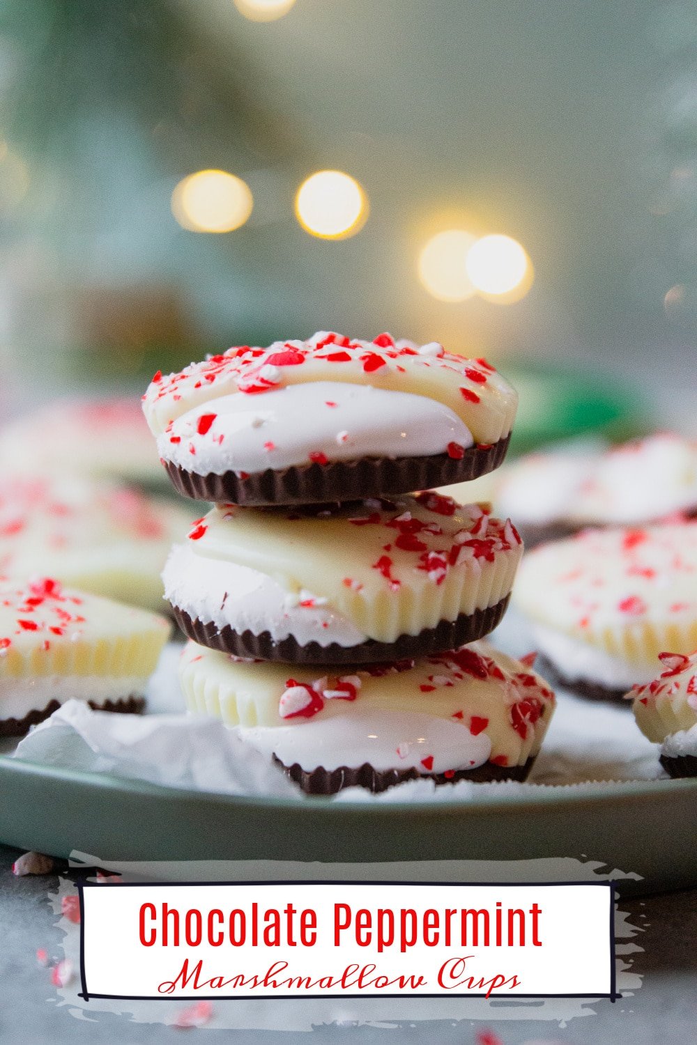 chocolate peppermint marshmallow cups