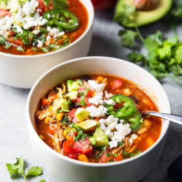 Mexican chicken soup in instant pot