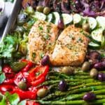 sheet pan salmon and veggies