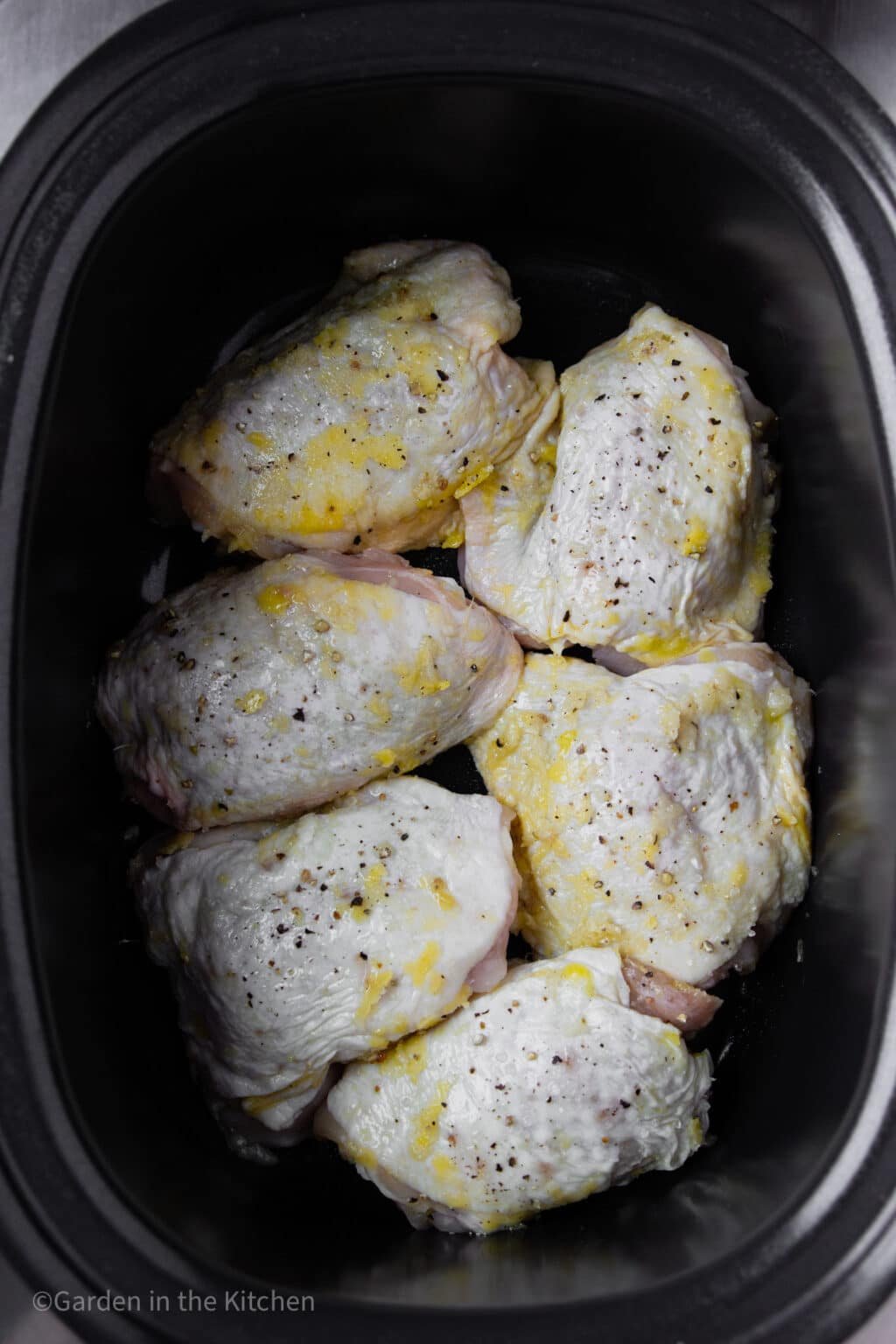 Slow Cooker BBQ Chicken Thighs Garden in the Kitchen