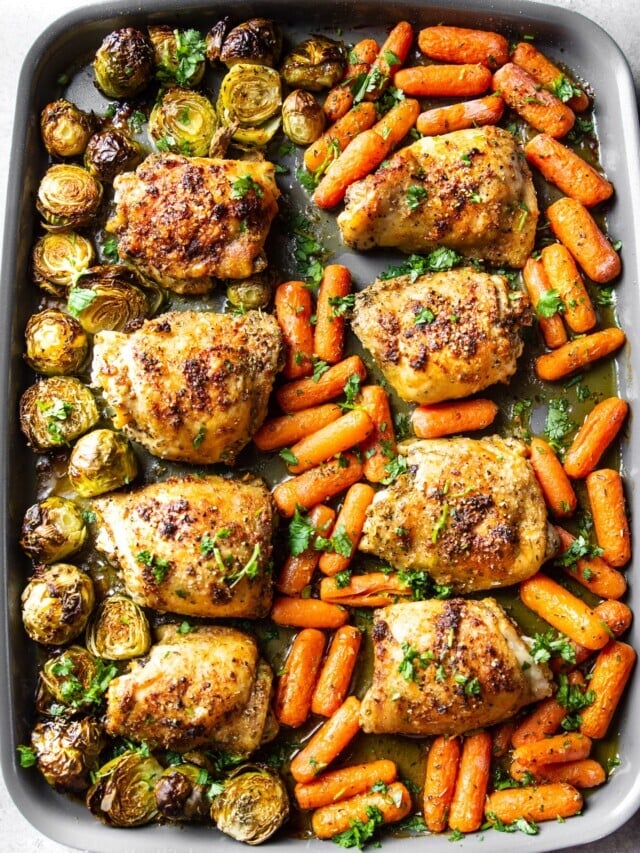 Sheet Pan Chicken Thighs with Vegetables