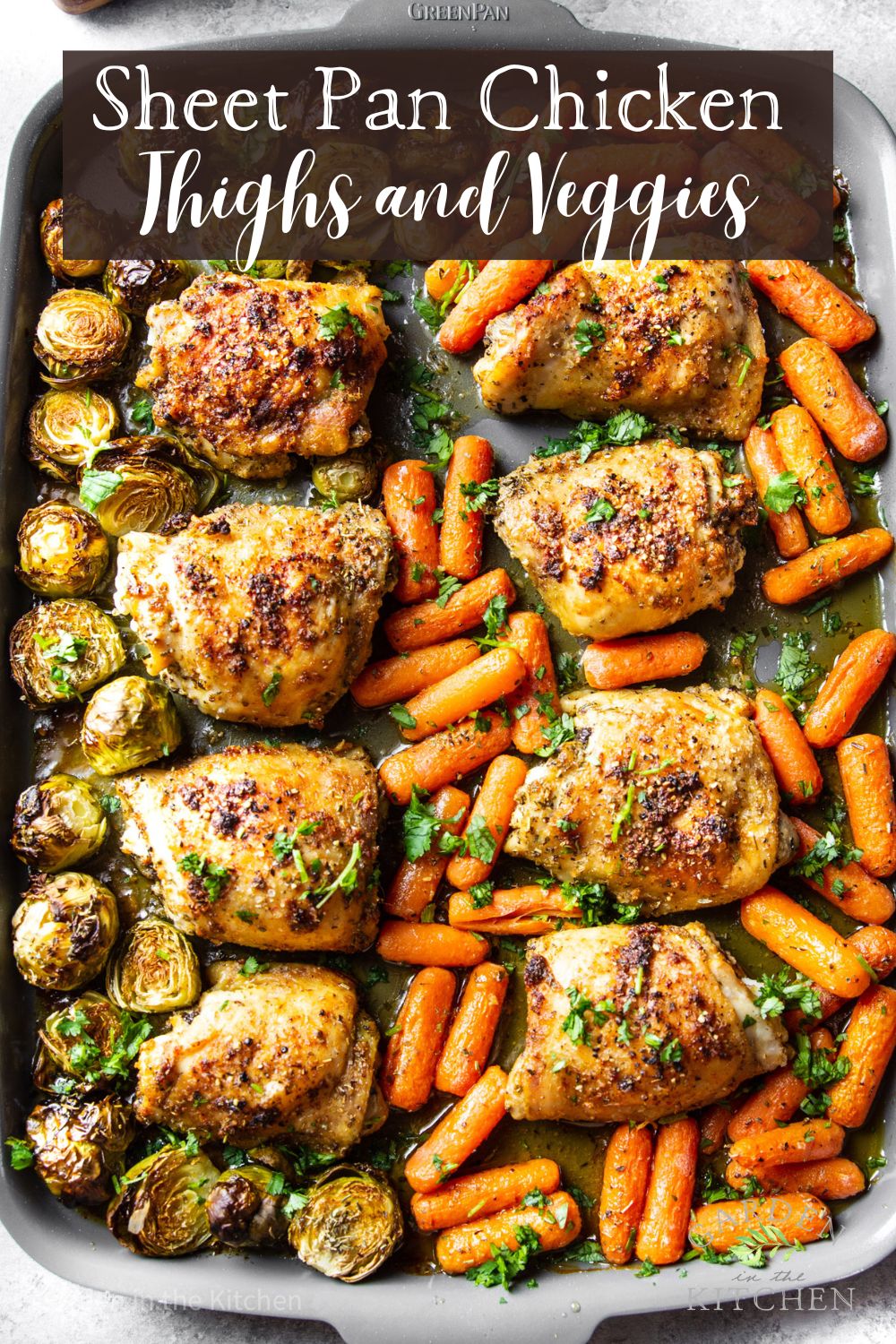 one pan chicken thighs recipe with vegetables.