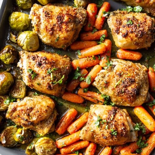 Sheet Pan Chicken Thighs with Vegetables | Garden in the Kitchen