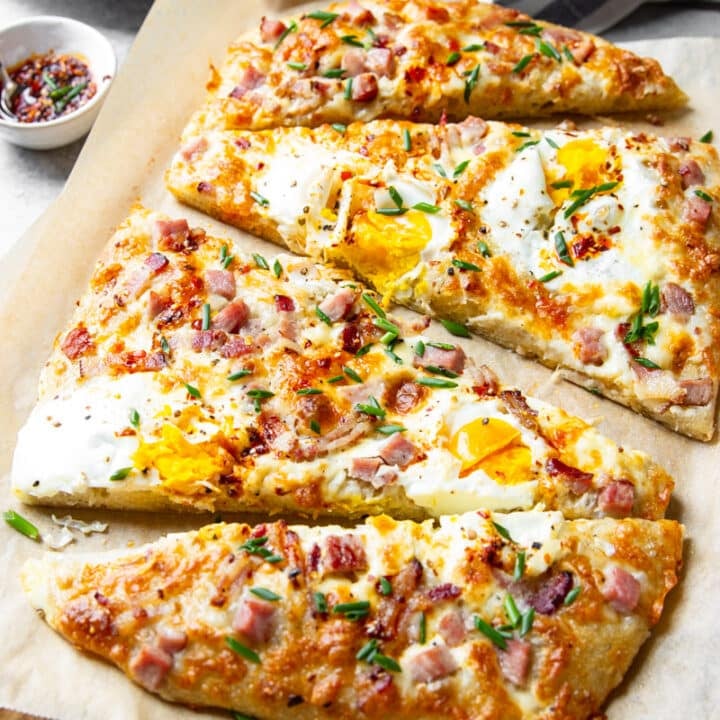 Ham Egg Cheese Breakfast Pizza