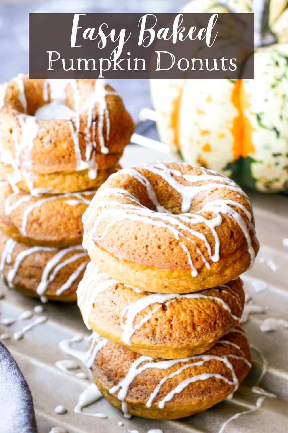 pumpkin donuts with icing. 