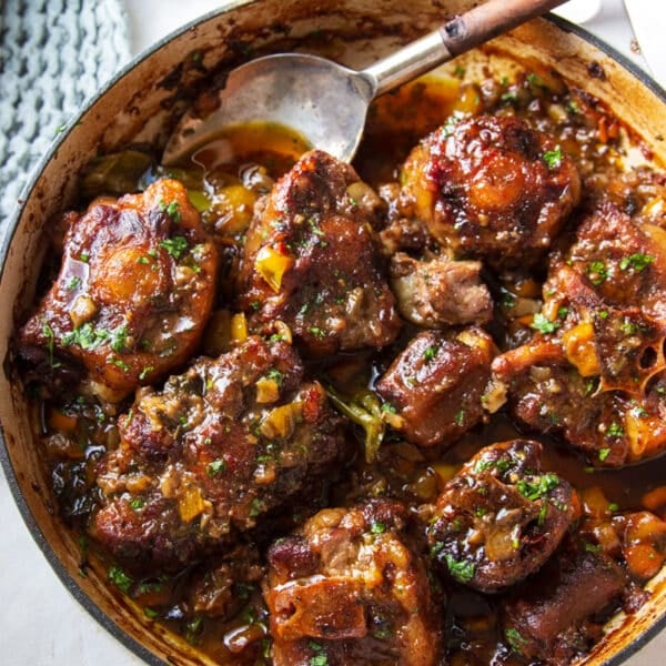 slow roasted braised oxtails