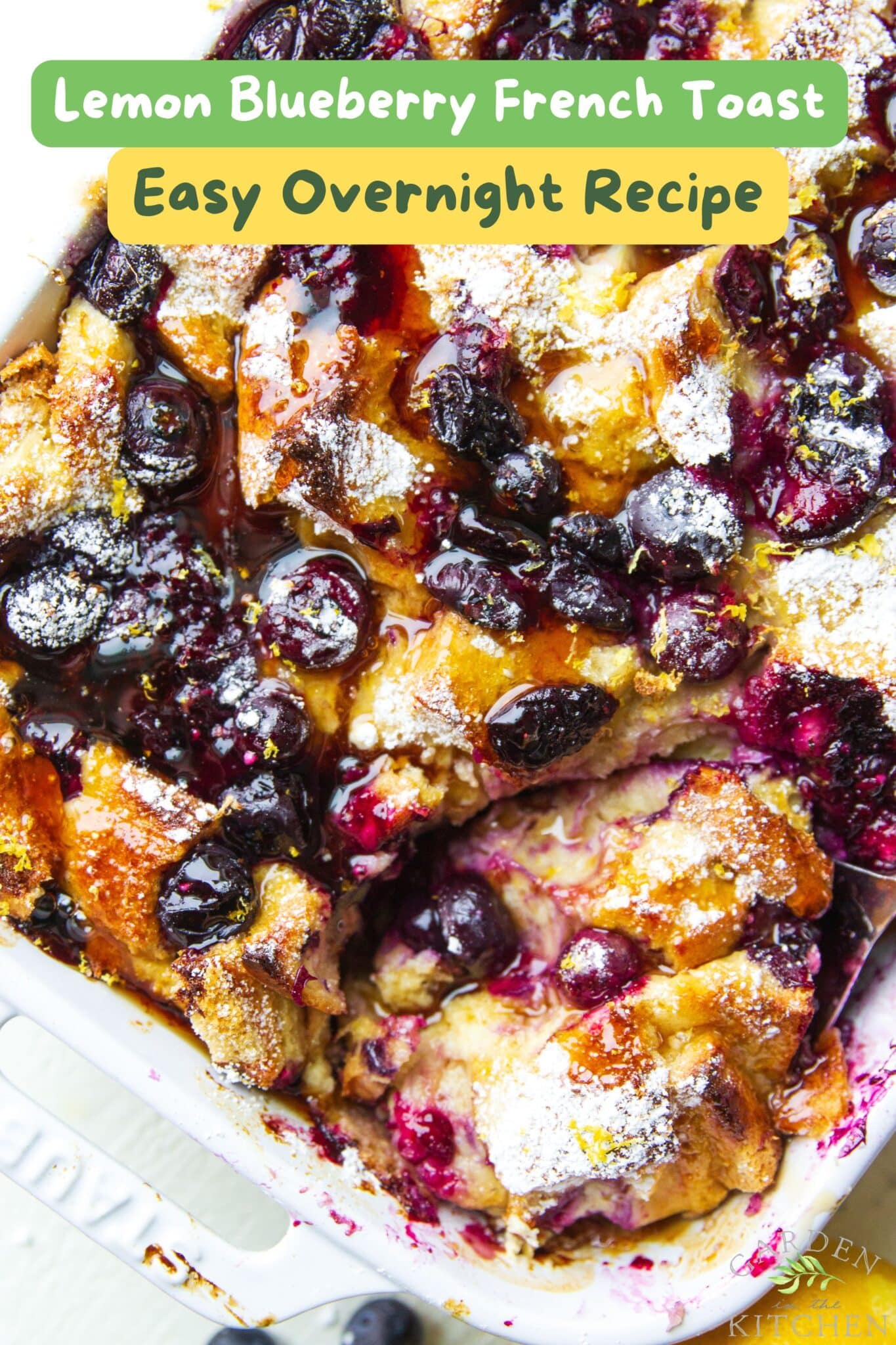 Soft, golden, and filled with lemon and blueberries, this easy French toast casserole is the perfect make-ahead breakfast