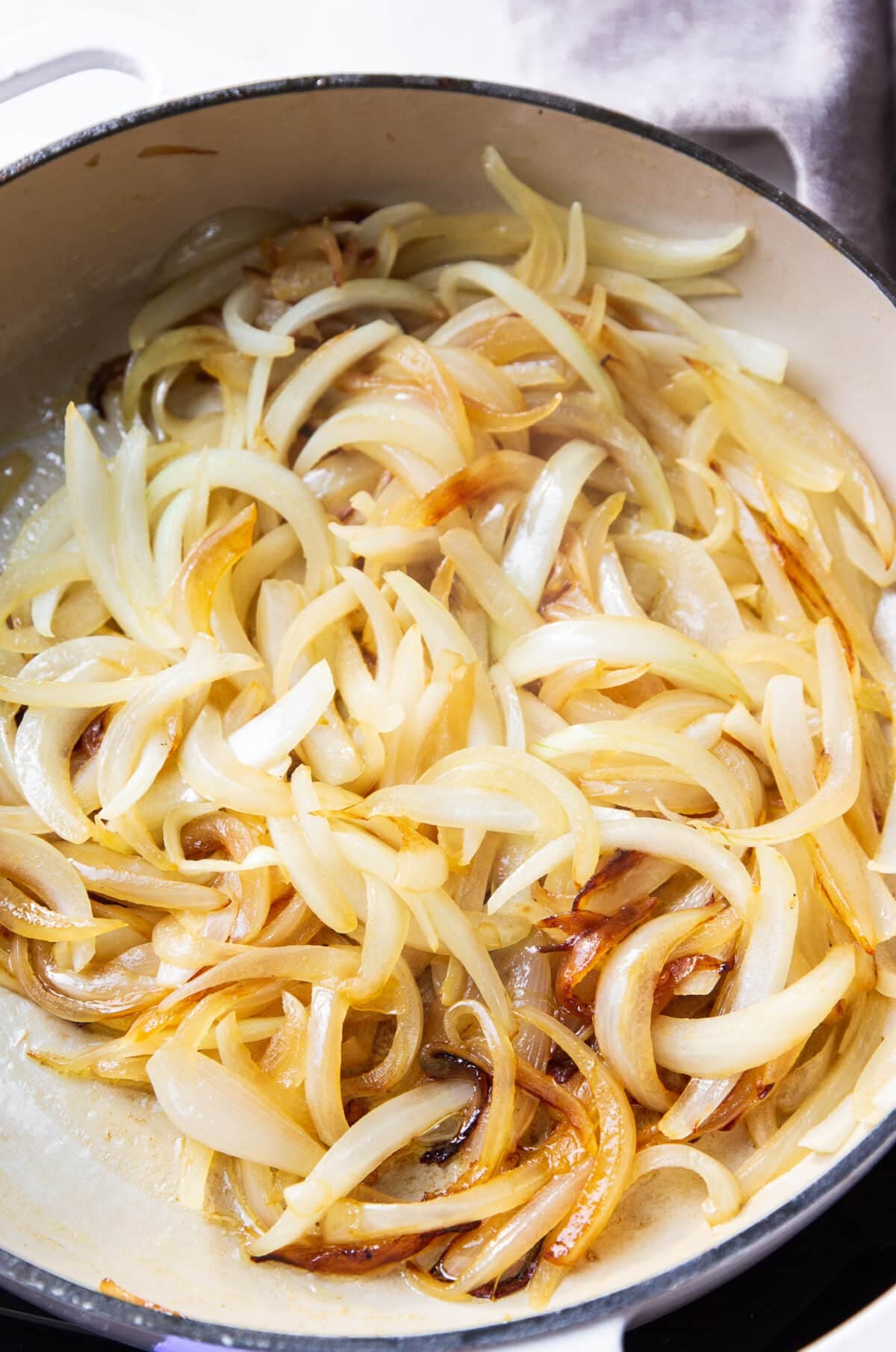 caramelized onions in a skillet
