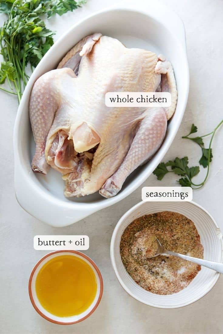 ingredients for hot honey roasted chicken