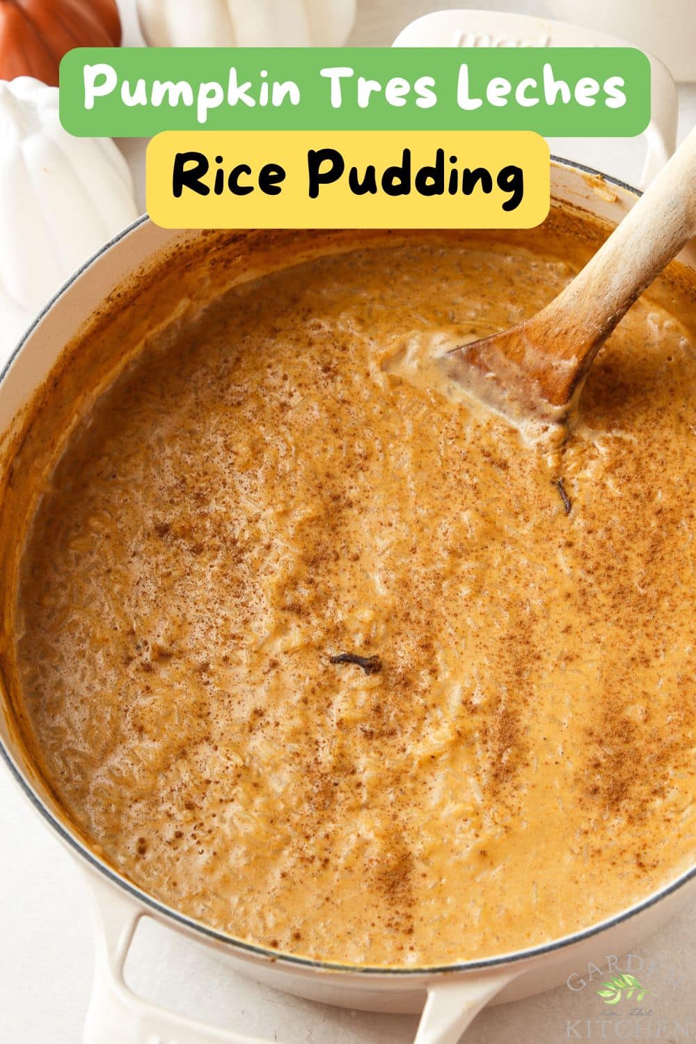 Creamy pumpkin rice pudding inspired by Brazilian arroz doce, made with condensed, evaporated and whole milk plus cinnamon and warm fall spices.